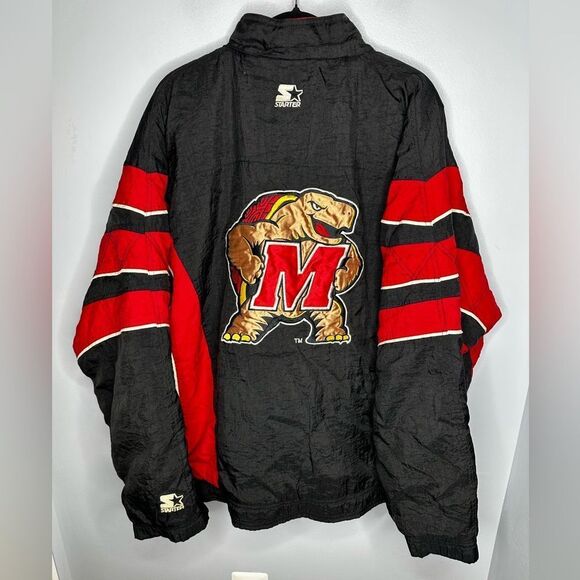 STARTER Vintage Terrapins University of Maryland Pullover Jacket Terps XXL UMD - Picture 1 of 8